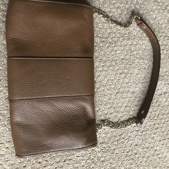 Kate Spade Brown Leather Purse w/Gold Chain Strap - Picture 12 of 13